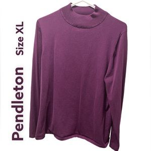 Pendleton Women’s mock neck Pullover  Sweater  Size XL
